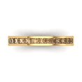 thumbnail image 1 of 0.84 ct Brilliant Princess Cut Simulated Champagne 14k Yellow Gold Stackable Band SZ 5.5, 1 of 6