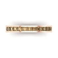 thumbnail image 1 of 0.84 ct Brilliant Princess Cut Simulated Champagne 18K Rose Gold Stackable Band SZ 6.25, 1 of 6