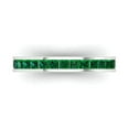 thumbnail image 1 of 0.84 ct Brilliant Princess Cut Simulated Emerald 14k White Gold Band SZ 10.5, 1 of 6