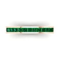 thumbnail image 1 of 0.84 ct Brilliant Princess Cut Simulated Emerald 18K Rose Gold Stackable Band SZ 4.5, 1 of 6