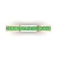 thumbnail image 1 of 0.84 ct Brilliant Princess Cut Simulated Green Diamond 14k Rose Gold Stackable Band SZ 9, 1 of 6