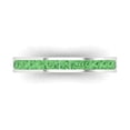 thumbnail image 1 of 0.84 ct Brilliant Princess Cut Simulated Green Diamond 18K White Gold Band SZ 9.75, 1 of 6