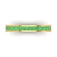 thumbnail image 1 of 0.84 ct Brilliant Princess Cut Simulated Green Diamond 18K Yellow Gold Stackable Band SZ 11, 1 of 6