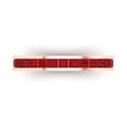 thumbnail image 1 of 0.84 ct Brilliant Princess Cut Simulated Pink Tourmaline 18K Rose Gold Stackable Band SZ 8.75, 1 of 6