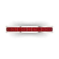 thumbnail image 1 of 0.84 ct Brilliant Princess Cut Simulated Ruby 18K White Gold Band SZ 7, 1 of 6