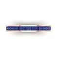 thumbnail image 1 of 0.84 ct Brilliant Princess Cut Simulated Tanzanite 18K Rose Gold Stackable Band SZ 9, 1 of 6
