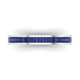 thumbnail image 1 of 0.84 ct Brilliant Princess Cut Simulated Tanzanite 18K White Gold Band SZ 5.5, 1 of 6