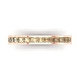 thumbnail image 1 of 0.84 ct Brilliant Princess Cut Synthetic Yellow Moissanite 18K Rose Gold Stackable Band SZ 9.5, 1 of 6