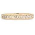 thumbnail image 1 of 0.84 ct Princess Cut Genuine Cultured Diamond VS1-VS2 J-K Solid Real 18K Yellow Gold Stackable Engagement Designer Art Deco Dainty Promise Wedding BW/ size 7.5, 1 of 4