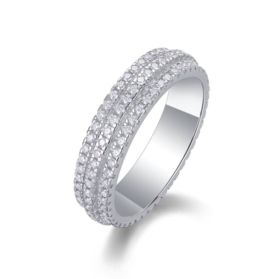 0.84ct/S925 Silver Moissanite Ring, Men's, Women's, Temperament and Fashion, Party, Engagement, Wedding, Gifts for Men and Women, Wedding Anniversary, GRA Certificate, Platinum Plated 18K