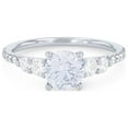 thumbnail image 1 of 0.85 Carat Wonderful Round Cut Solitaire Natural Diamond (F-G/VS1) Wedding Ring for her Solid 18K White Gold Size 9 by Diamond-Capitals, 1 of 6