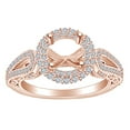 thumbnail image 1 of AFFY 0.85 Carat (Ctw) Round Shape White Natural Diamond Semi Mount Engagement Ring In 14k Solid Rose Gold Ring Size-9, 1 of 1