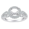 thumbnail image 1 of AFFY 0.85 Carat (Ctw) Round Shape White Natural Diamond Semi Mount Engagement Ring In 14k Solid White Gold Ring Size-6, 1 of 1