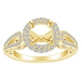 thumbnail image 1 of AFFY 0.85 Carat (Ctw) Round Shape White Natural Diamond Semi Mount Engagement Ring In 14k Solid Yellow Gold Ring Size-9.5, 1 of 1