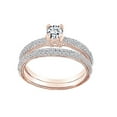 thumbnail image 1 of AFFY 0.85 Carat Round Shape White Natural Diamond Semi Mount Wedding Engagement Ring Set 18K Solid Rose Gold Ring Size-10, 1 of 1