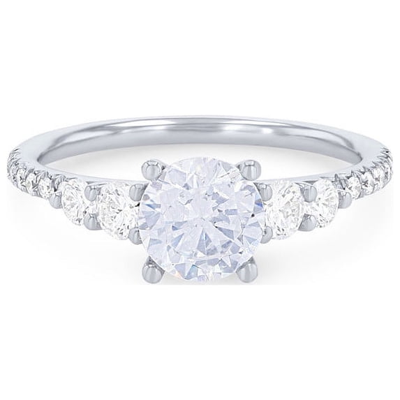 0.85 Ct Round Cut Solitaire Natural Diamond (F-G/VS1) Lovely Engagement Ring for Women in 14K White Gold Size 4 by Diamond-Capitals