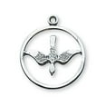thumbnail image 1 of 0.85 x 0.73 x 0.7 in. Sterling Silver Holy Spirit Pendant, 1 of 1