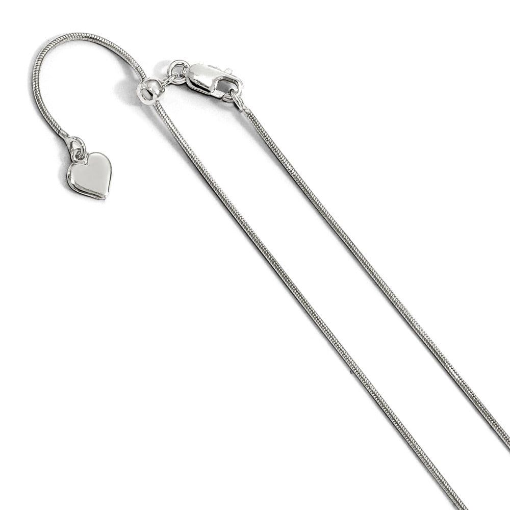 0.85mm Sterling Silver Adjustable Snake Anklet - 2.3 Grams