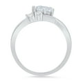 thumbnail image 1 of 0.87 ct Round Cut Simulated Blue Diamond Three-Stone Engagement Ring for Women in 18K White Gold, 1 of 2