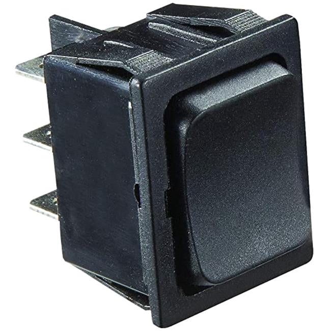 0.87 in. 5A Momentary On, Off Momentary on DPDT Cut-out Black Rocker ...