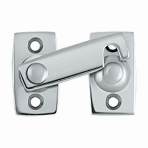 0.87 in. Shutter Bar - Door Latch, Bright Chrome - Solid Brass