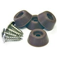 thumbnail image 1 of 0.87 in. TruGuard Screw On Rubber Bumpers, Brown - Pack of 4, 1 of 1