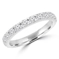 thumbnail image 1 of 0.88 CTW Round Diamond Semi-Eternity Wedding Band Ring in 14K White Gold, Size 3.75, 1 of 1