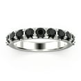 thumbnail image 1 of 0.88ct black diamond moissanite 10k White Gold Wedding Band, 1 of 4