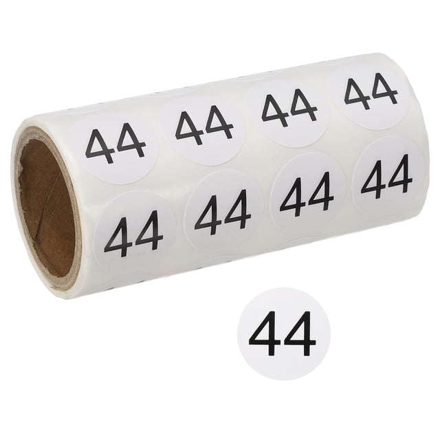 0.8Inch Number Stickers, Number 44 Sticker Numbers Labels Round Small ...