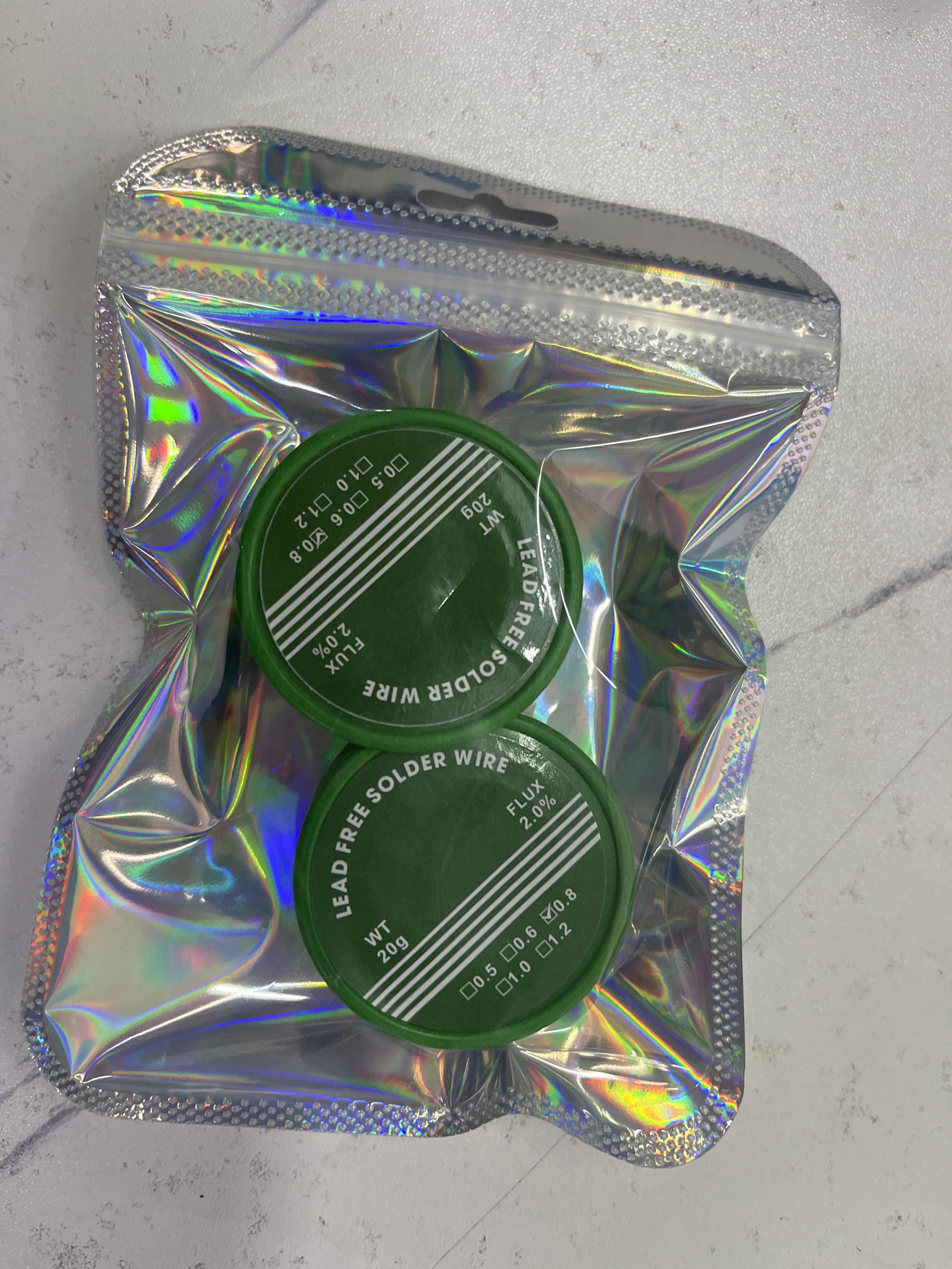 0.8Mm Solder Tin, Lead Free Tin With Rosin Core, Soldering Tin With Flux 20G, Solder Wire For Electronic Electrical Soldering Components Repair And Diy