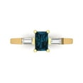 thumbnail image 1 of Clara Pucci 14K Yellow Gold 0.8ct LondonBlueTopaz Three-Stone Ring, 1 of 8