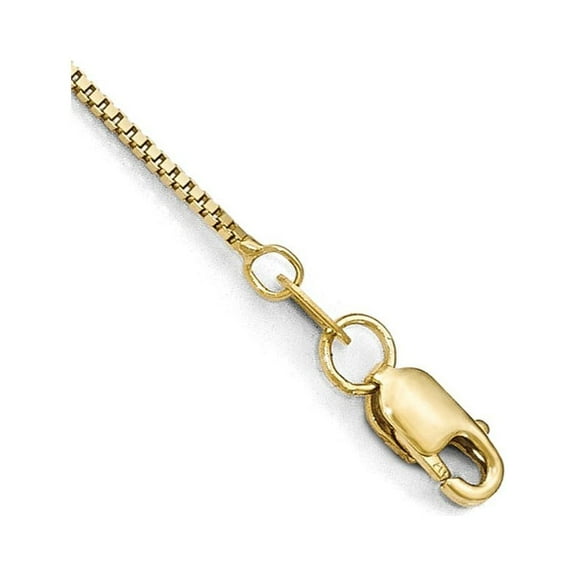 0.8mm 10k Yellow Gold Box Chain Necklace - 16 Inch