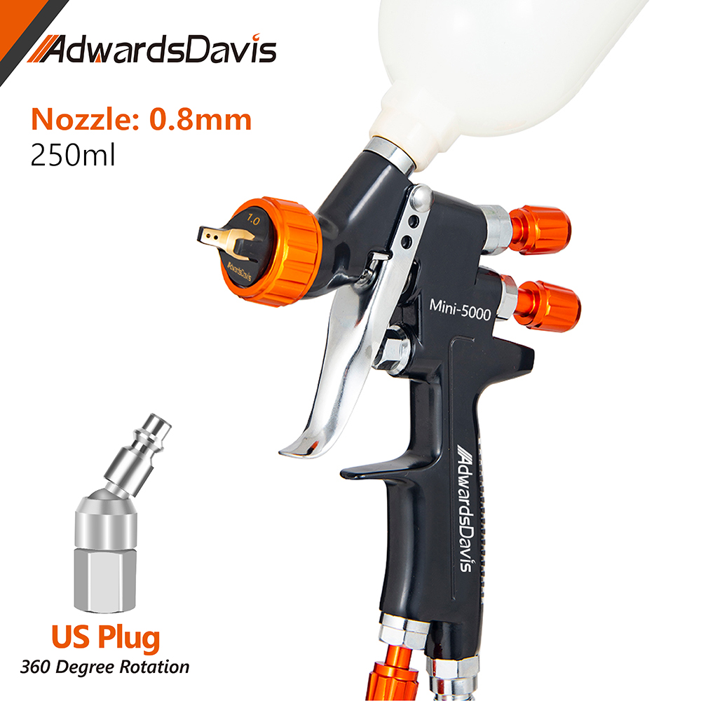 Throohills Professional HVLP Spray Gun Kit - 1.4/1.7/2.0mm Nozzles, Gravity Feed, 600cc Cup, For Automotive & Furniture Painting