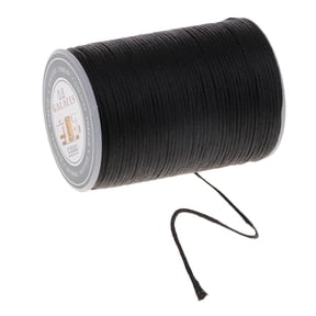 0.8mm Leather Sewing Waxed Thread Long Stitching Thread for Leather Craft DIY/Bookbinding/ Shoe Repairing/Leather Projects 90 Meters/Spool Black