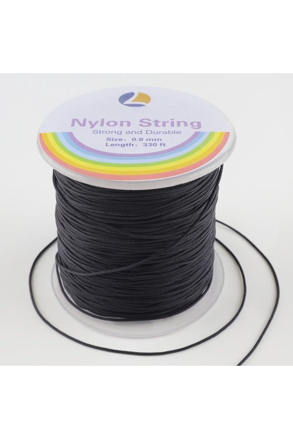 0.8mm Nylon String, Bracelet String, Durable Nylon Cord for Making, Bracelets, Beading, Necklaces, Rattail Braiding, Kumihimo, Wind Chimes, Blinds and Handicrafts