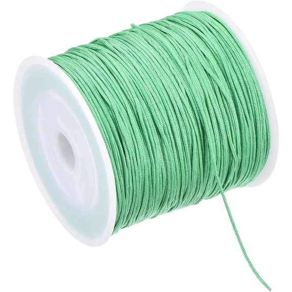 0.8mm Nylon String for Bracelets, 109 Yard Satin Cord Beading Thread [ Jewelry Making Bracelet Necklaces DIY Craft] - Mint Green