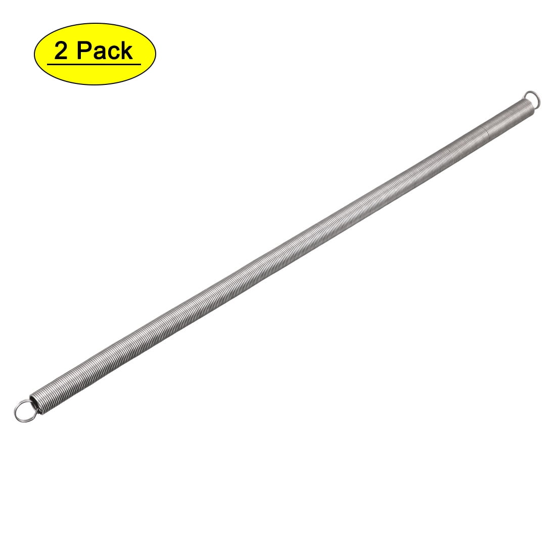 0.8mmx10mmx300mm Spring Steel Extension Tension Springs Black 2Pcs ...