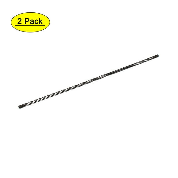 0.8mmx5mmx305mm Manganese Steel Compression Springs Black 2pcs