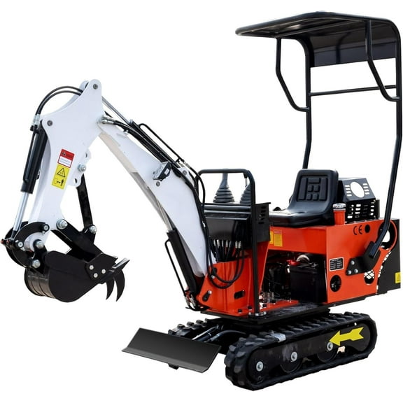 0.8ton Mini Excavator 13.5HP Small Crawler Excavator with EPA Engine for Construction Work Farm Trench, Road, Trench Digger
