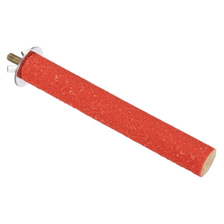0.8x5.5" Bird Paw Grinding Stick Parrot LoveBird Parakeet Cockatiel Perch Stand, Red