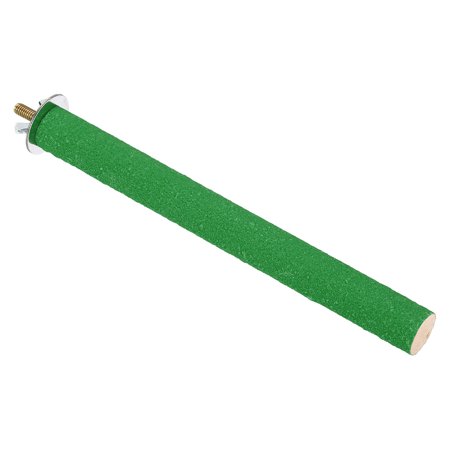 0.8x7.8" Bird Paw Grinding Stick Parrot LoveBird Parakeet Cockatiel Perch Stand, Green
