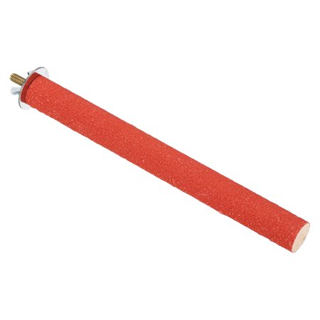 0.8x7.8" Bird Paw Grinding Stick Parrot LoveBird Parakeet Cockatiel Perch Stand, Red