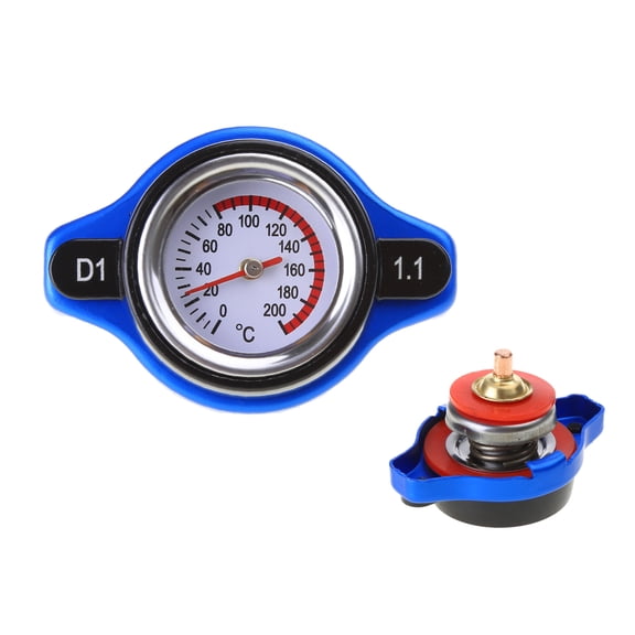 0.9 1.1 1.3 Thermo Thermostatic High Pressure Radiator Cap with Temperature Gauge Auto Replacement Supplies