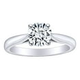 thumbnail image 1 of AFFY 0.9 Carat (Ctw) Round Shape White Natural Diamond Solitaire Engagement Ring In 14k Solid White Gold Ring Size-5.5, 1 of 1