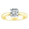 thumbnail image 1 of AFFY 0.9 Carat (Ctw) Round Shape White Natural Diamond Solitaire Engagement Ring In 14k Solid Yellow Gold Ring Size-10, 1 of 1