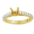 thumbnail image 1 of AFFY 0.9 Ct Round Shape White Diamond Semi Mount Engagement Ring In 14K Solid Yellow Gold, 1 of 1