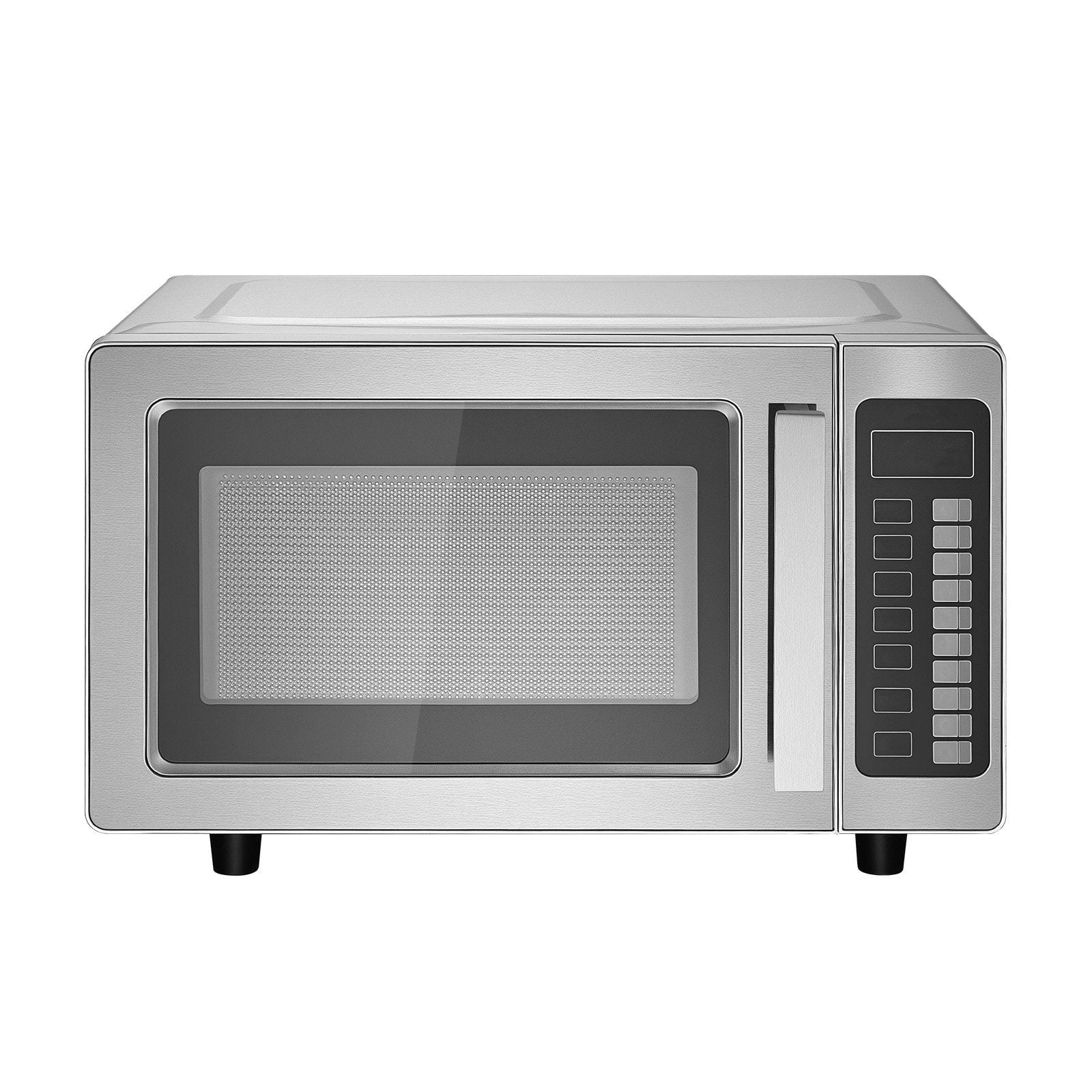 0.9 Cu Ft 1000W Commercial Stainless Steel Countertop Microwave Oven with Digital Touchscreen 10 Presets 5 Power Levels Multi Lock Door Easy Clean Interior