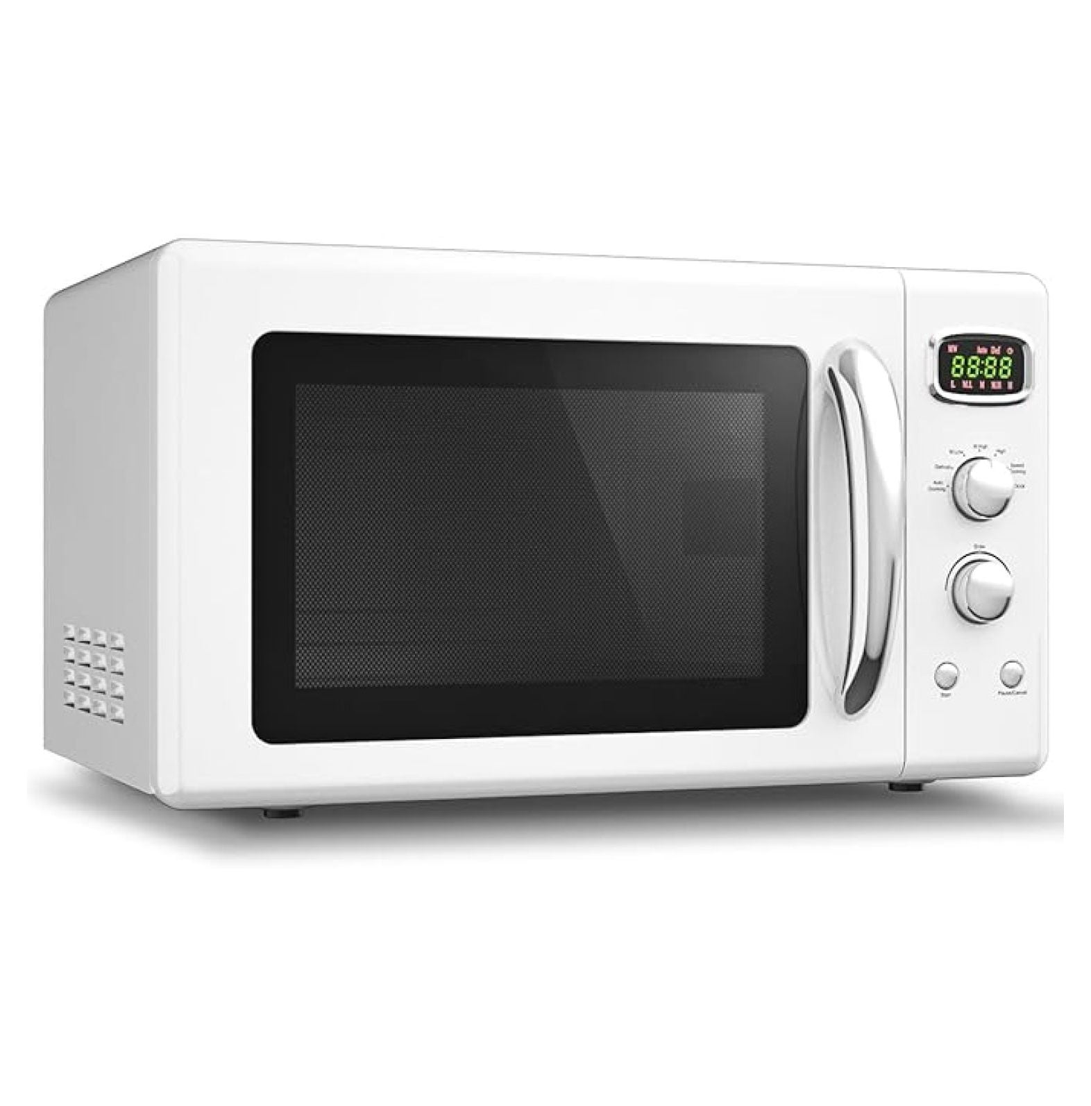0.9 Cu.Ft Microwave Oven, 900W Countertop Microwave, 5 Power Levels, Defrost, Auto Cook, LED Display, Stainless Steel Interior, Child Lock, ETL Certified