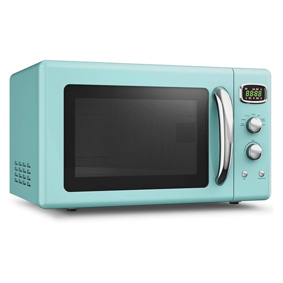 0.9 Cu.Ft Microwave Oven, 900W Countertop Microwave with 5 Power Levels, Defrost, Auto Cook, LED Display, Stainless Steel Interior, Child Lock