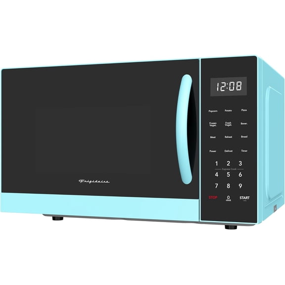 0.9-Cubic Feet Microwave Oven with Oversized Display, Blue